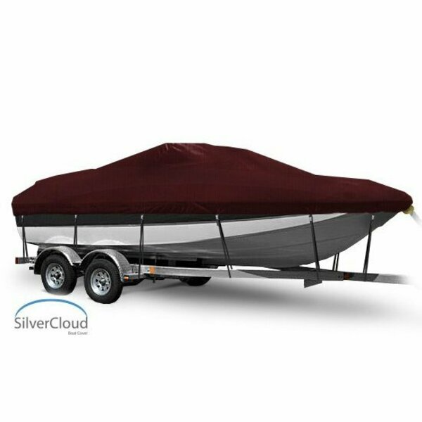 Eevelle Boat Cover DECK BOAT Modified V, Outboard Fits 27ft 6in L up to 102in W Burgundy SCMVPD27102B-BRG